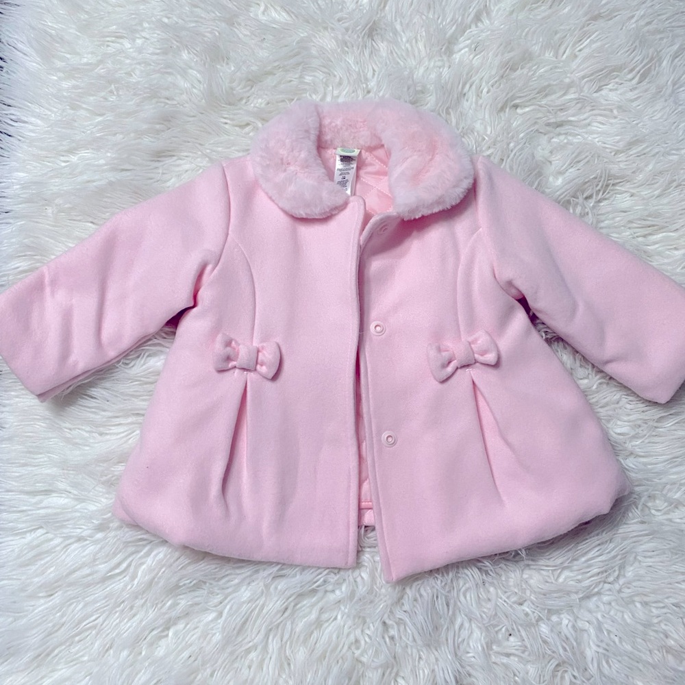 Toddler casual dress coat pink